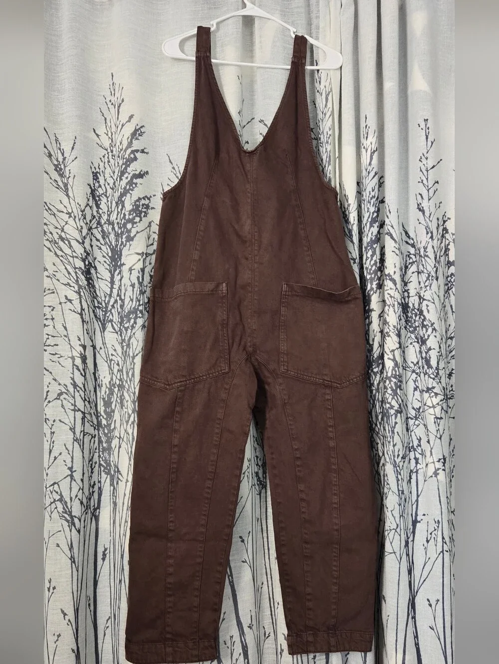 We The Free Chocolate Brown Corduroy Overalls - Picture 2 of 9